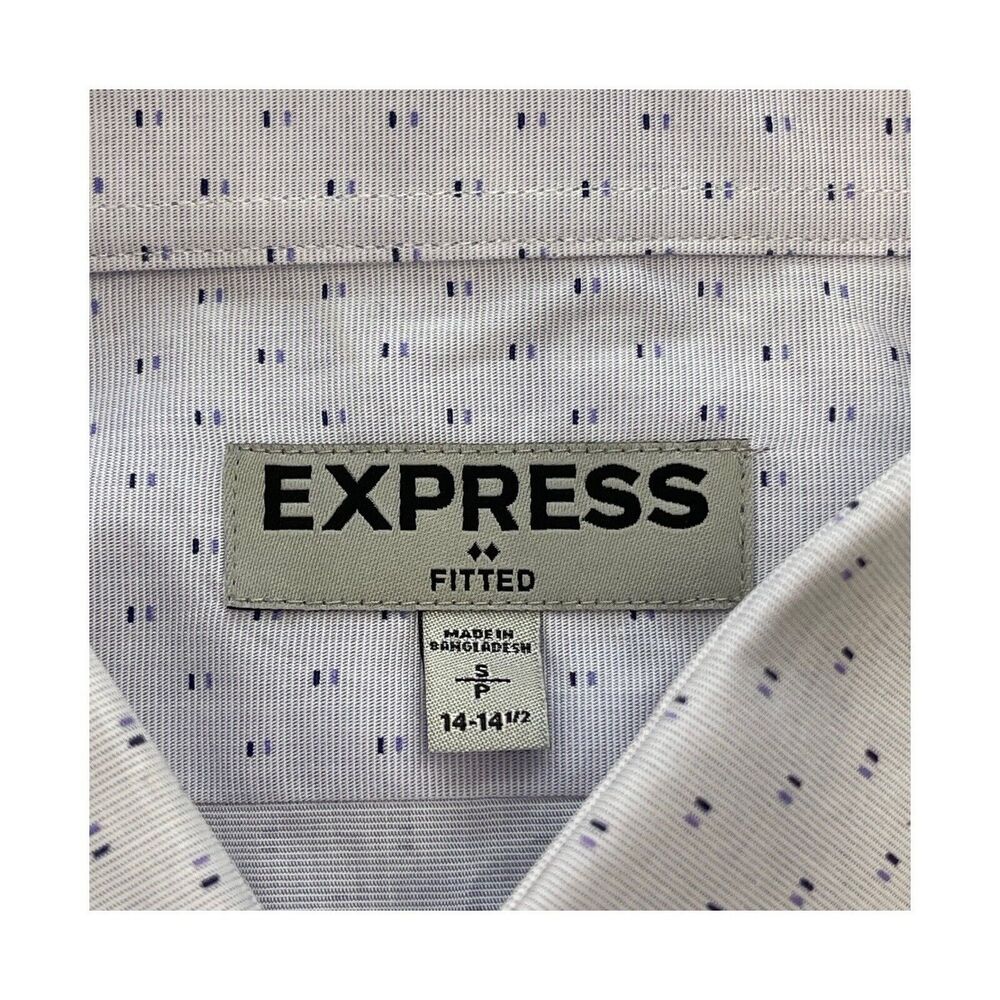 Express Button Up Shirt Men’s Small Multicolor Stretch 14-14 1/2 - Picture 2 of 8